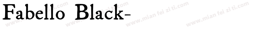 Fabello Black字体转换